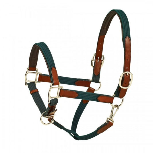 HK Americana Padded Web and Leather Halter